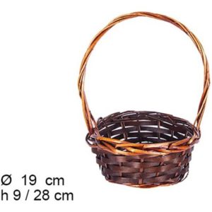 CESTA MIMBRE REDONDA CAOBA