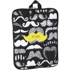 FUNDA PARA ORDENADOR PORTATIL 10,6 MOOS DISEÑO MOUSTACHE