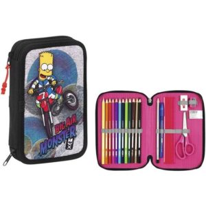 PLUMIER DOBLE SIMPSONS BIG AIR MONSTER 34 PIEZAS