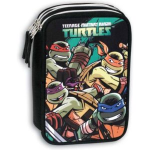 PLUMIER TRIPLE TORTUGAS NINJA 45 PIEZAS
