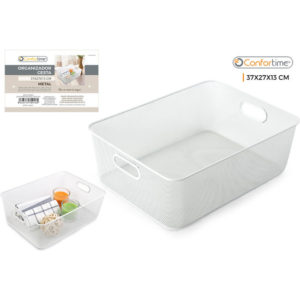 CESTA ORGANIZADOR METAL 37X27X13CM CONFORTIME