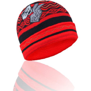 GORRO FREEGUN PARA HOMBRE, CON LOGO BORDADO 100% ACRÍLICO, ROJO