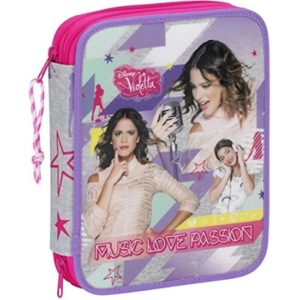 VIOLETTA - PLUMIER DOBLE, 56 PIEZAS, 20 X 25 CM