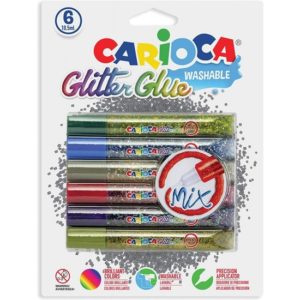 CARIOCA GLITTER GLUE MIX 6 PIEZAS